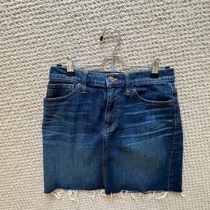 J.CREW Trademark Raw Edge Blue Denim Mid Rise Midi, Size 26